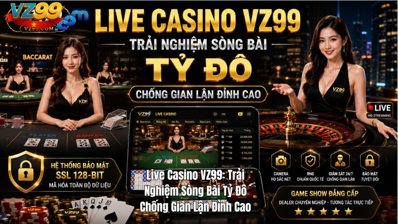 Live Casino VZ99: Trải Nghiệm Sòng Bài Tỷ Đô Chống Gian Lận Đỉnh Cao